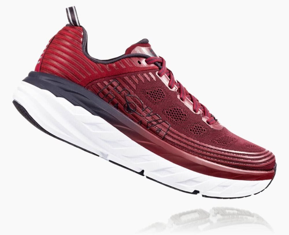 Red / Obsidian Hoka Bondi 6 Wide | 26873IAGH