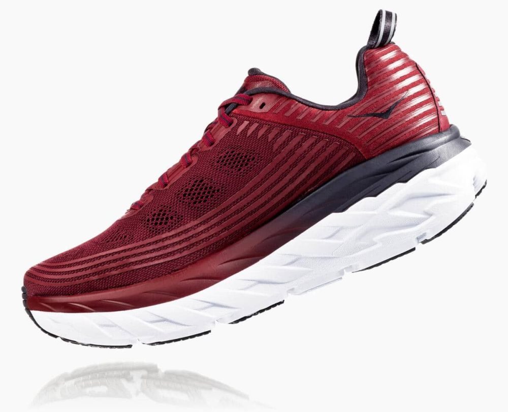 Red / Obsidian Hoka Bondi 6 Wide | 26873IAGH