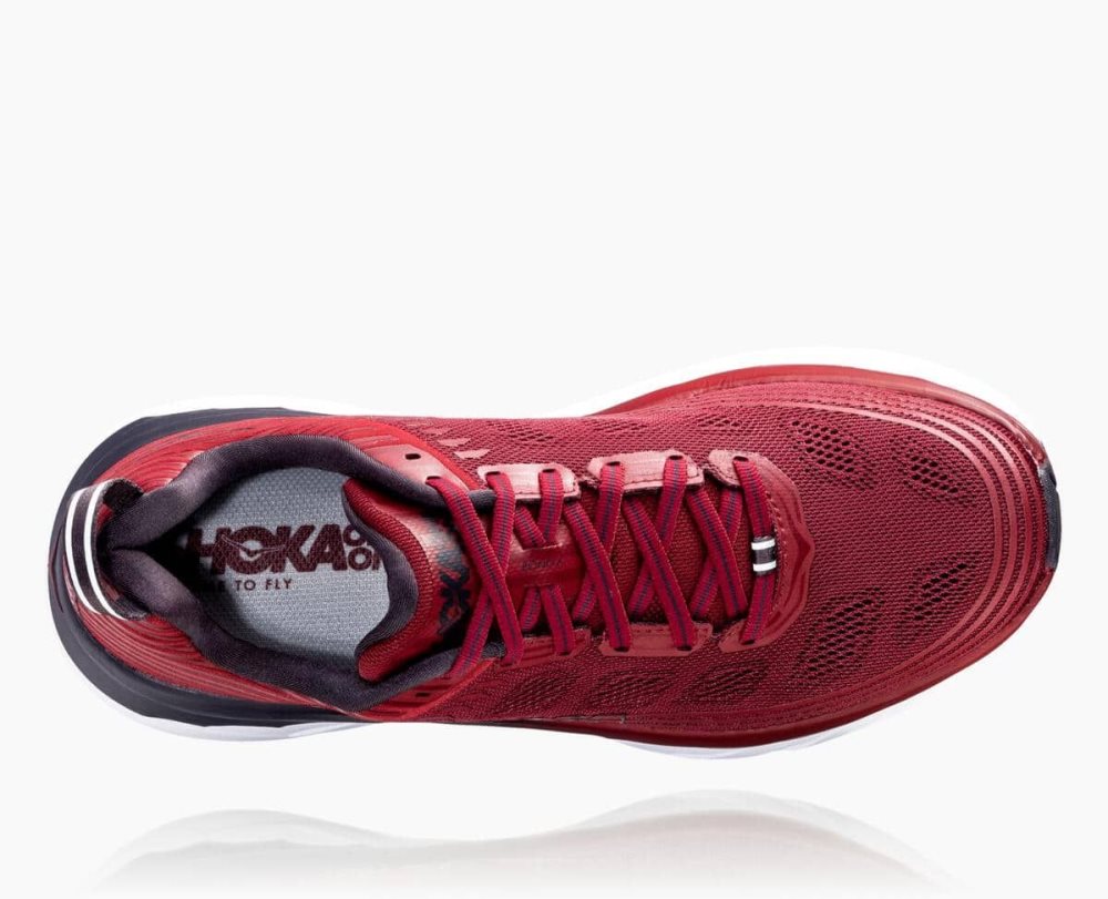 Red / Obsidian Hoka Bondi 6 Wide | 26873IAGH