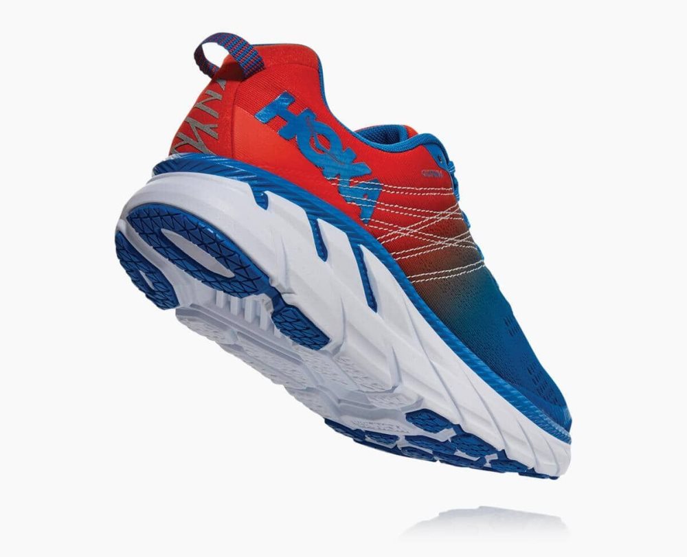 Red / Royal Blue Hoka Clifton 6 Wide | 96357GNPB