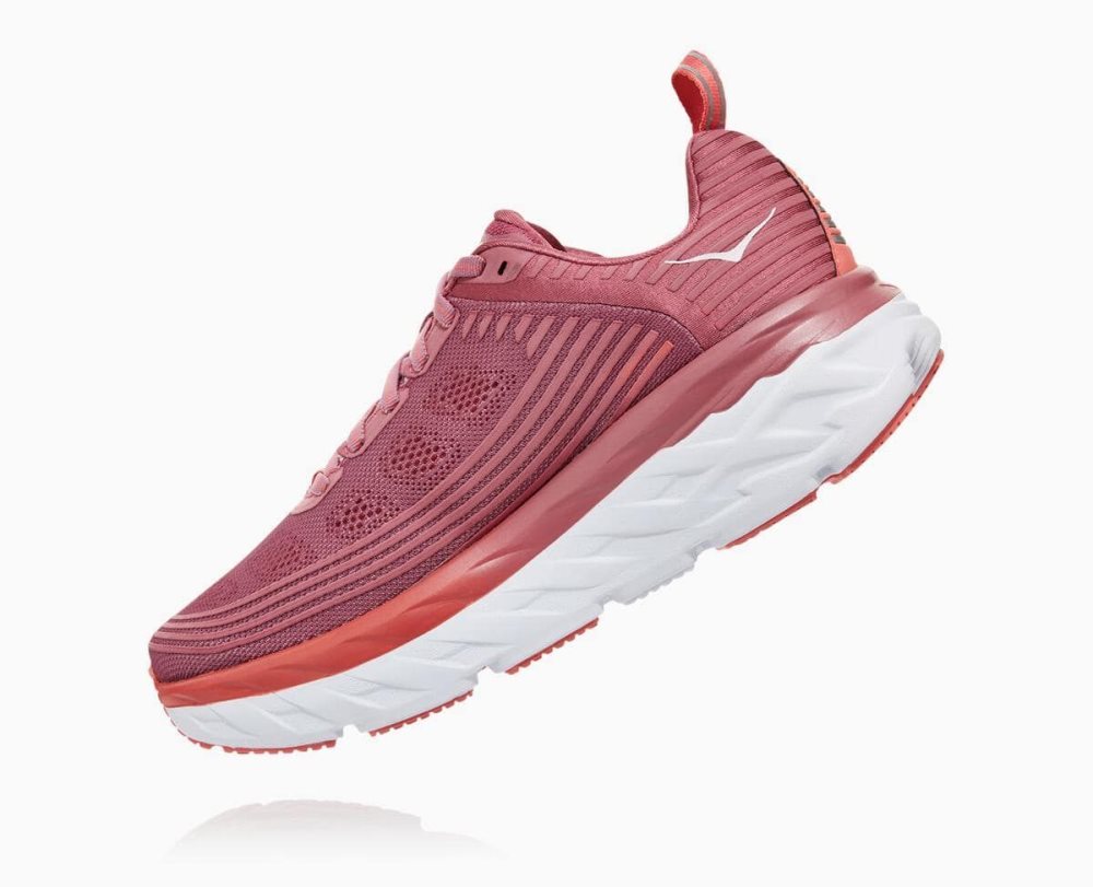 Rose Hoka Bondi 6 Wide | 87152SIDM