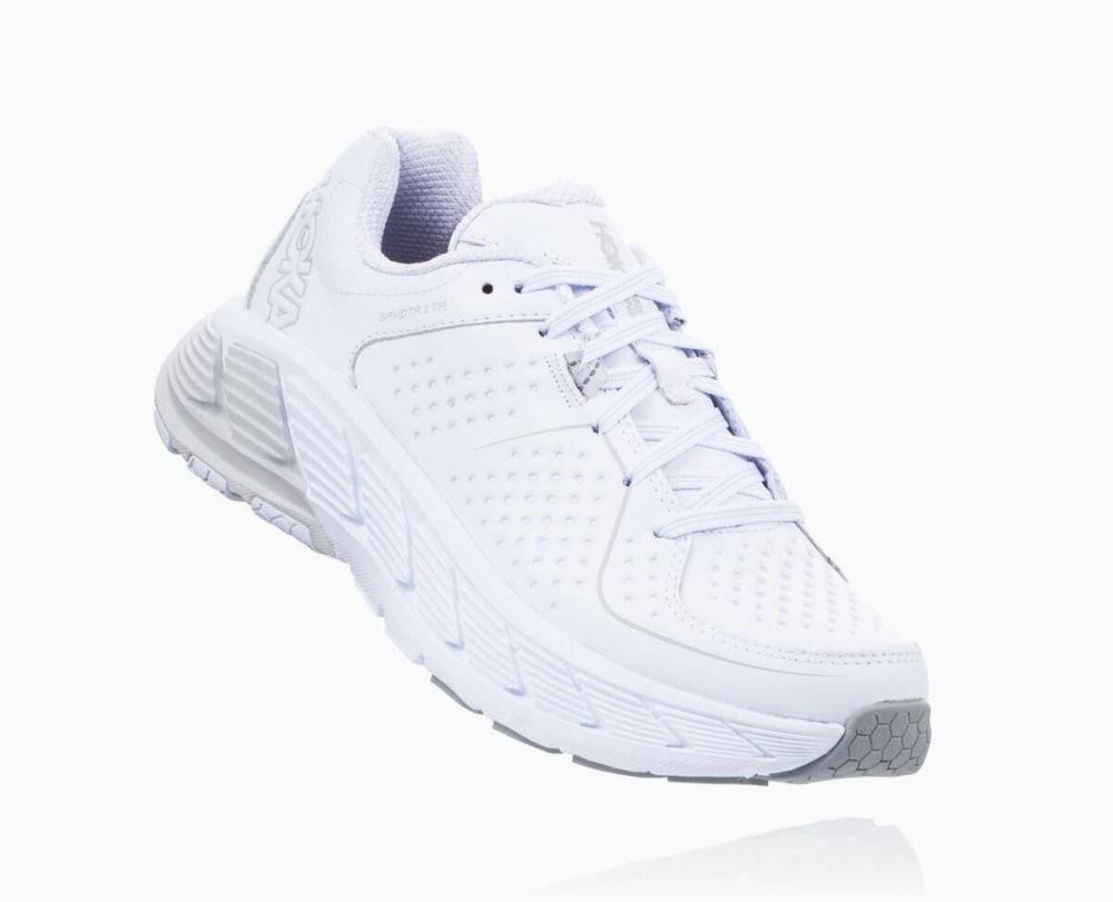 White Hoka Gaviota Leather | 32059HOLV