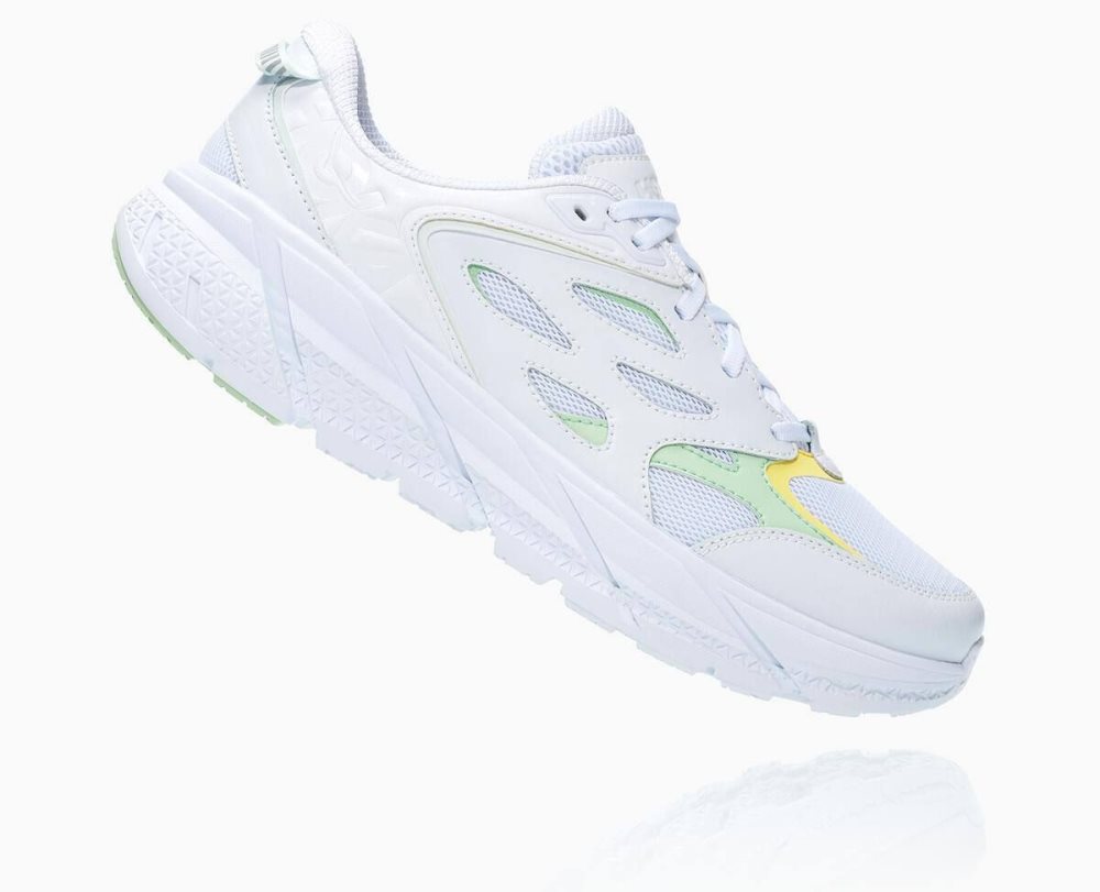 White / Green Grey Hoka Clifton L | 43712UHDF