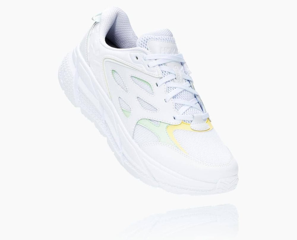 White / Green Grey Hoka Clifton L | 43712UHDF