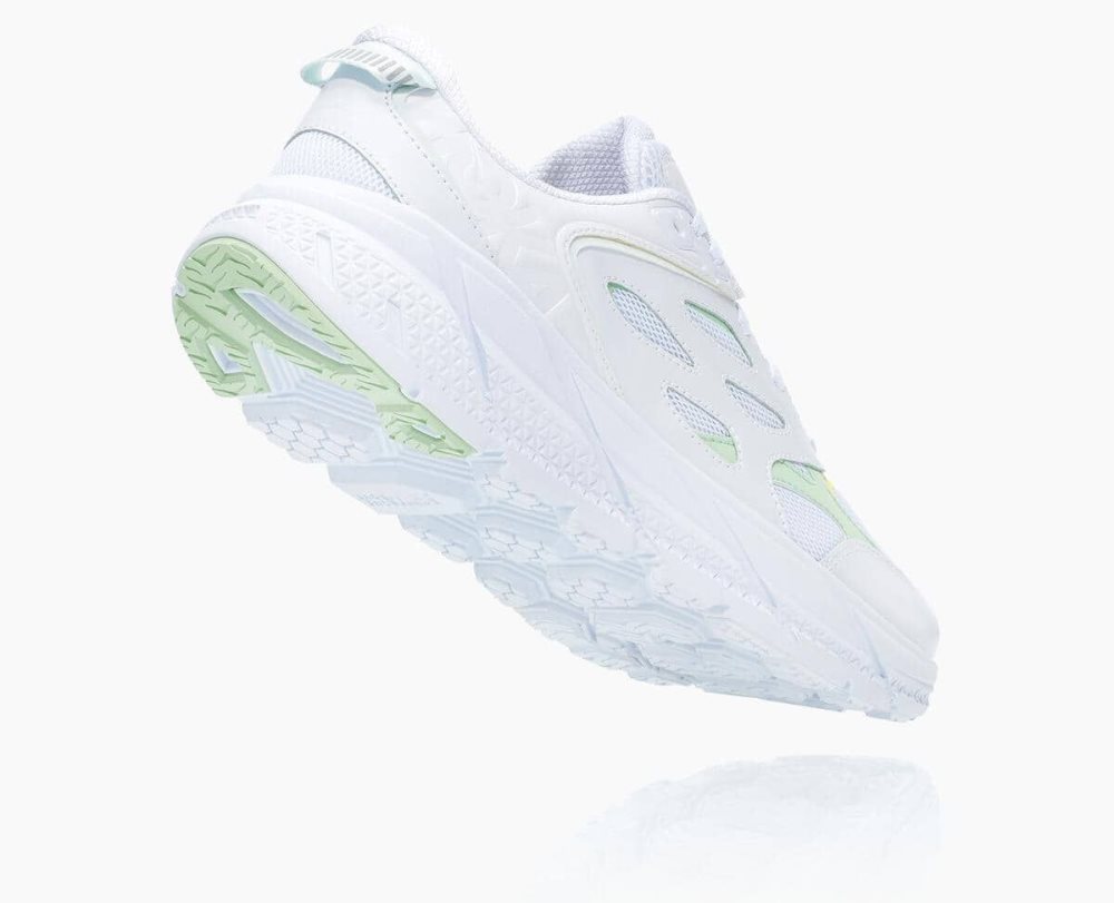 White / Green Grey Hoka Clifton L | 73426UDTA