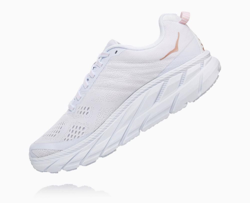 White / Rose Gold Hoka Clifton 6 | 02354OKSZ