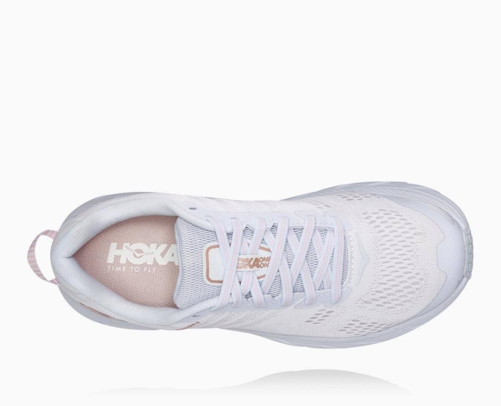 White / Rose Gold Hoka Clifton 6 | 02354OKSZ