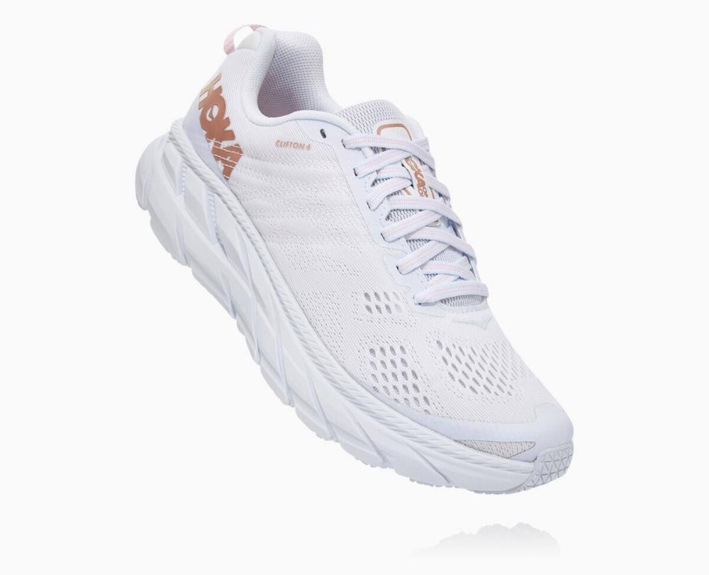 White / Rose Gold Hoka Clifton 6 | 02354OKSZ