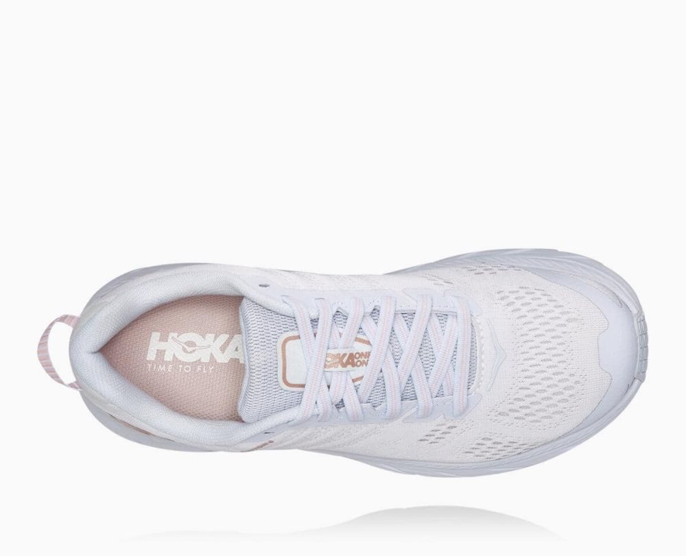 White / Rose Gold Hoka Clifton 6 | 48607GZYT