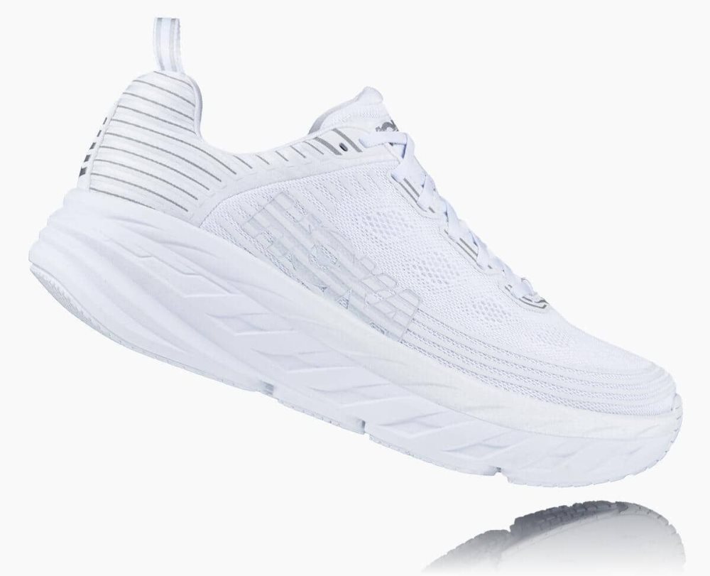 White / White Hoka Bondi 6 Wide | 17426FUAQ