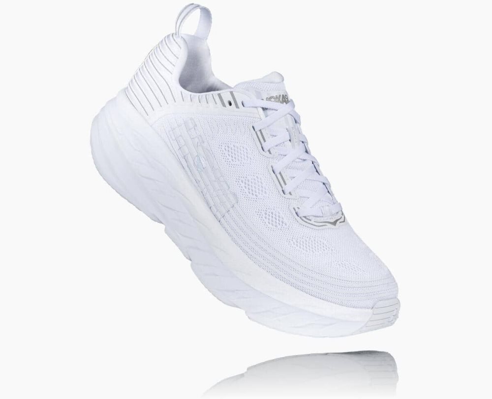 White / White Hoka Bondi 6 Wide | 17426FUAQ