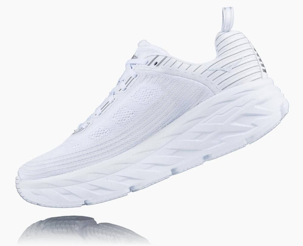 White / White Hoka Bondi 6 Wide | 61072JLZN